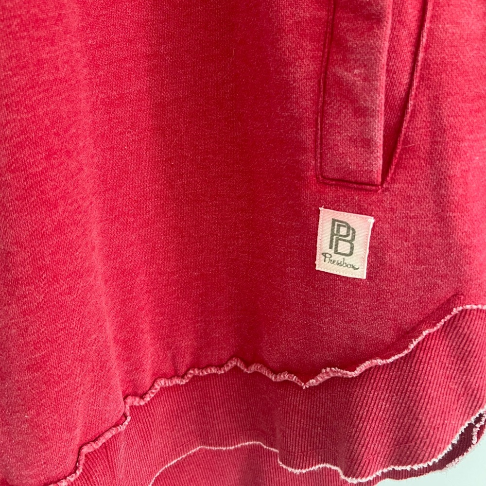 Alabama Crimson Tide Pressbox Red Quarter-Zip Sweatshirt - Picture 2 of 4